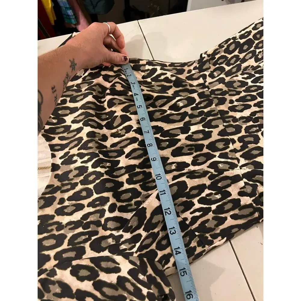 Kate Spade Animal Print Short Sleeve Fit & Flare Cocktail Summer Dress Size 4